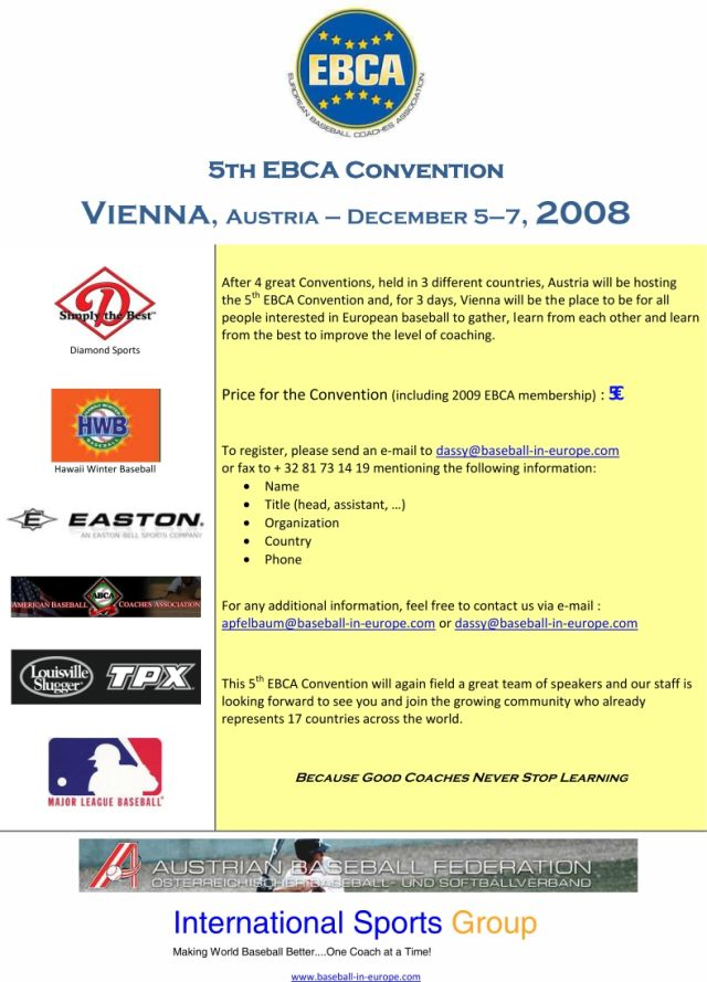 5th EBCA Convention 2008 @ Vienna (A)